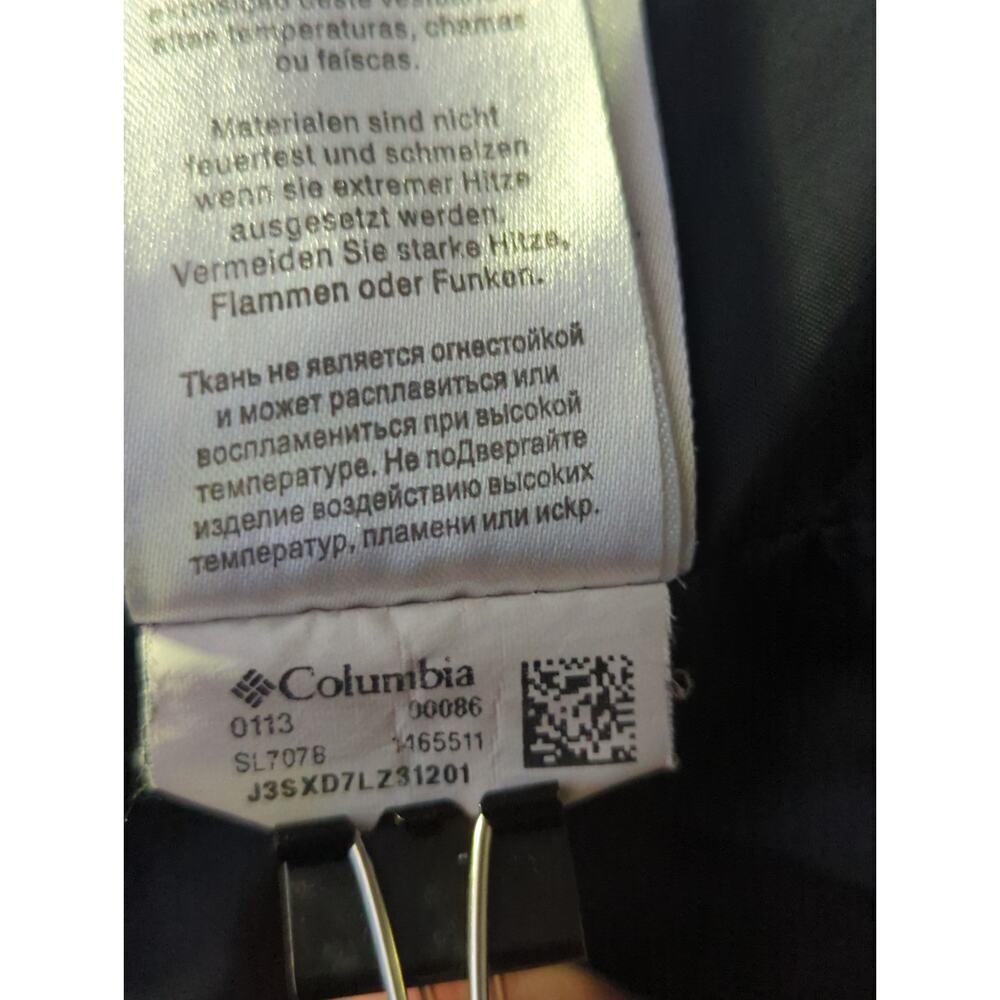 Columbia Coat Woman's Large Black‎ White Interchange Hooded Omni-Shield Nylon - Picture 11 of 14